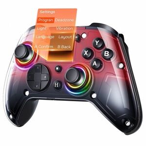 Wireless Game Controller - Red and Black